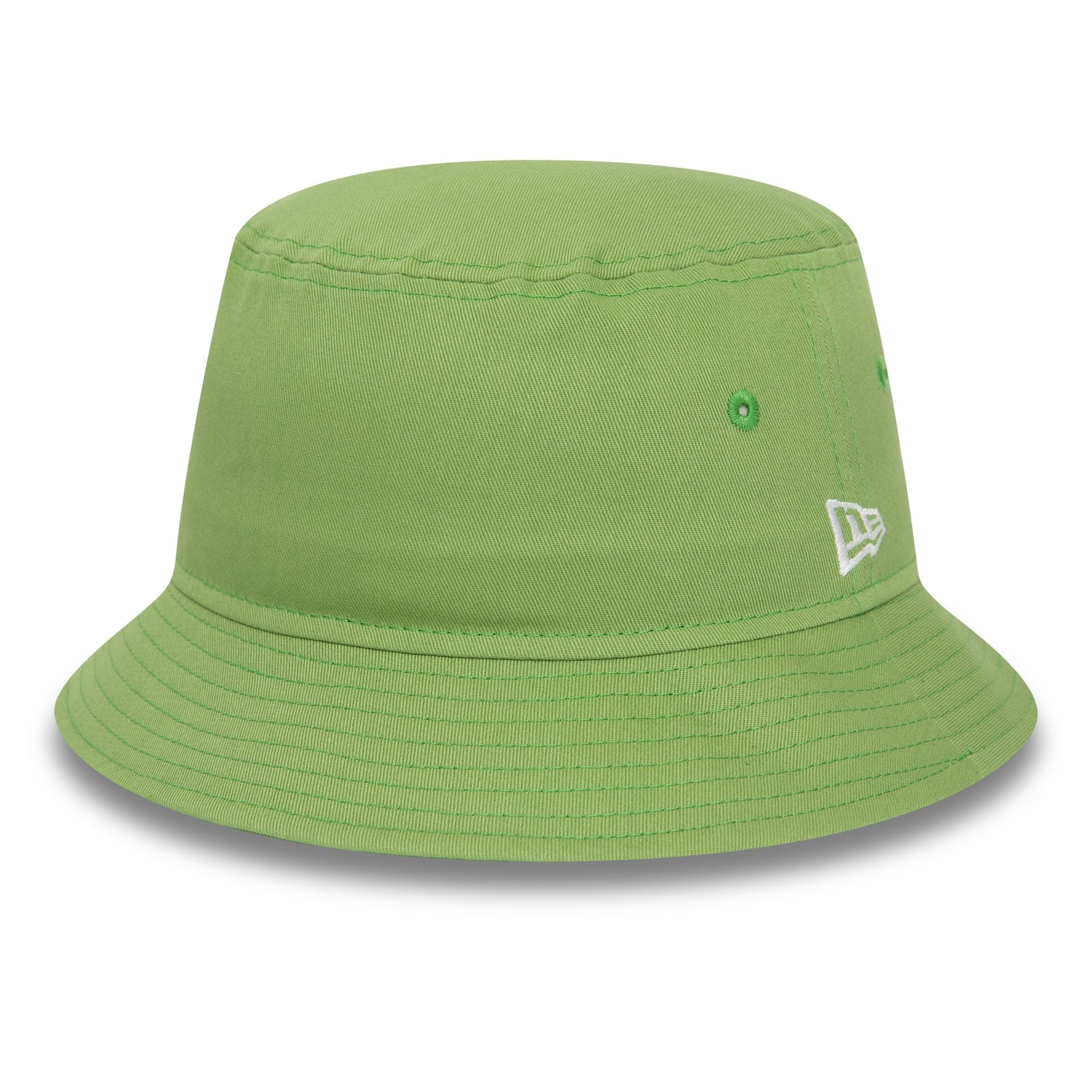 This is a New Era Essential Green Tapered Bucket Hat 1