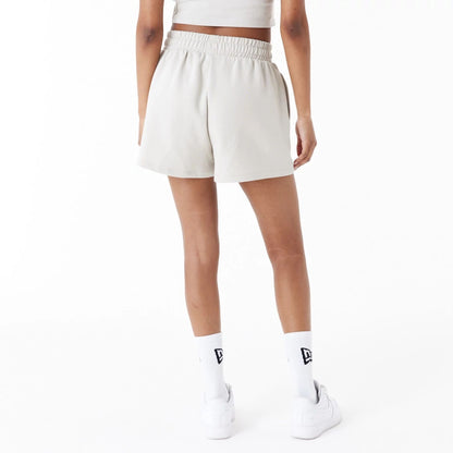 The Female model is wearing New Era Stone Womens Sweat Shorts 6