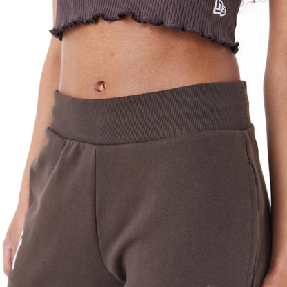 The Female model is wearing New York Yankees MLB Lifestyle Brown Joggers 3