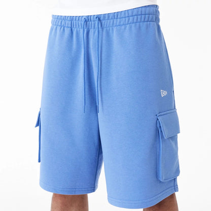 The Male model is wearing New Era Essential Blue Cargo Shorts 4