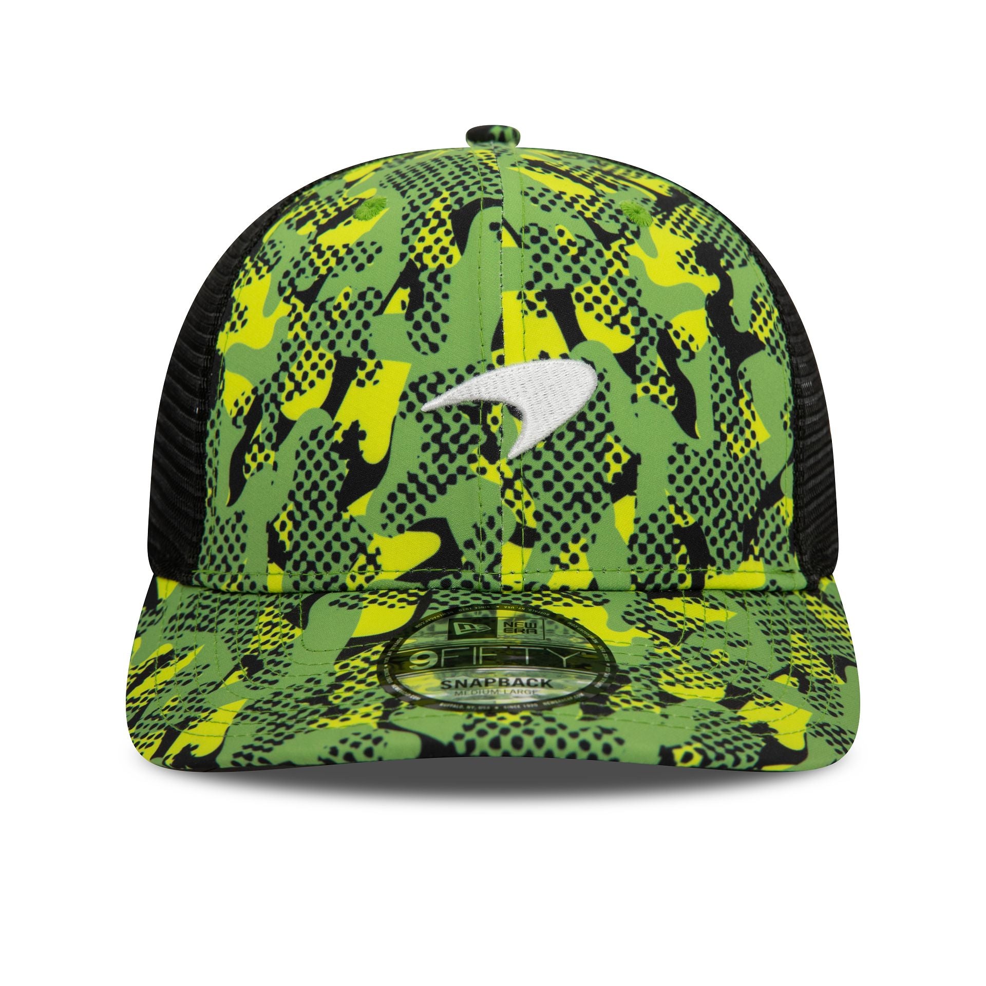 This is a McLaren Racing Camo Green 9FIFTY Snapback Cap 4