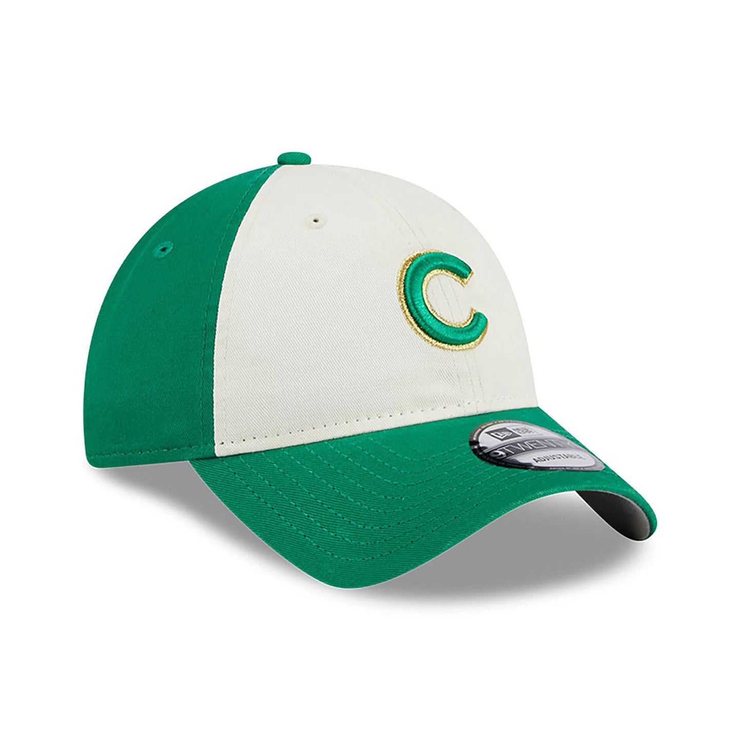 This is a Chicago Cubs St. Patrick's Day Green 9TWENTY Adjustable Cap 3