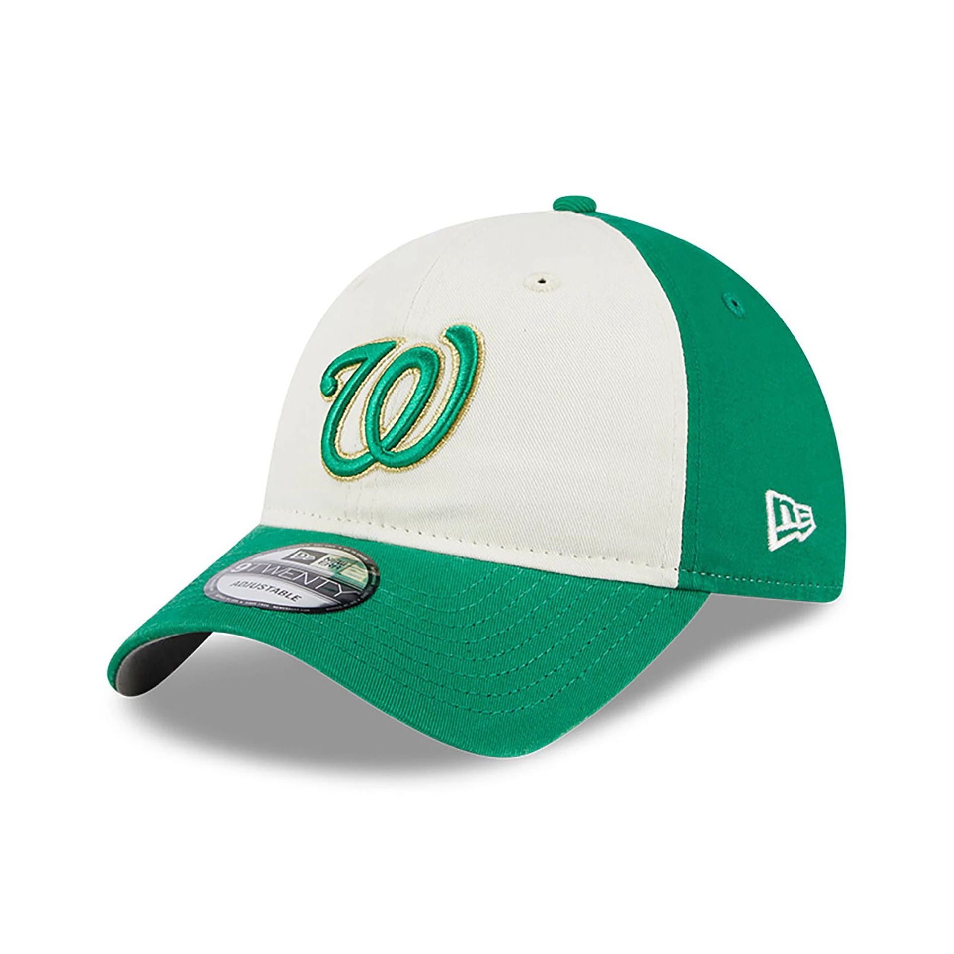 This is a Washington Nationals St. Patrick's Day Green 9TWENTY Adjustable Cap 1