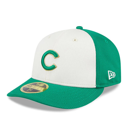 This is a Chicago Cubs St. Patrick's Day Green Low Profile 59FIFTY Fitted Cap 4