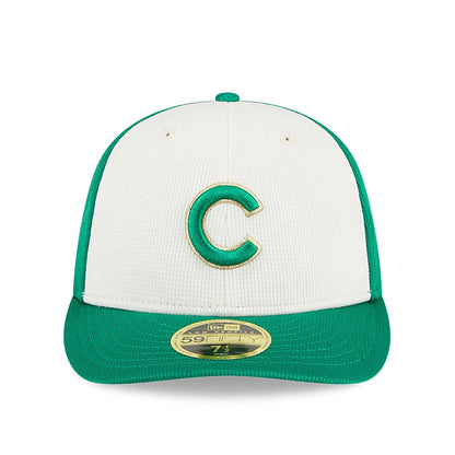 This is a Chicago Cubs St. Patrick's Day Green Low Profile 59FIFTY Fitted Cap 3