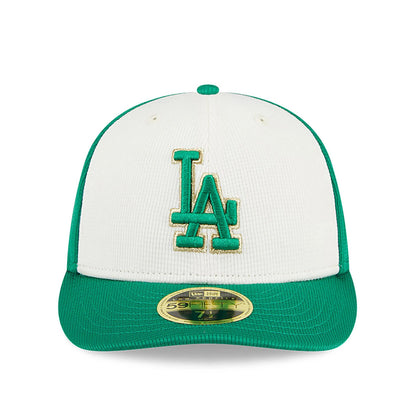 This is a LA Dodgers St. Patrick's Day Green Low Profile 59FIFTY Fitted Cap 4