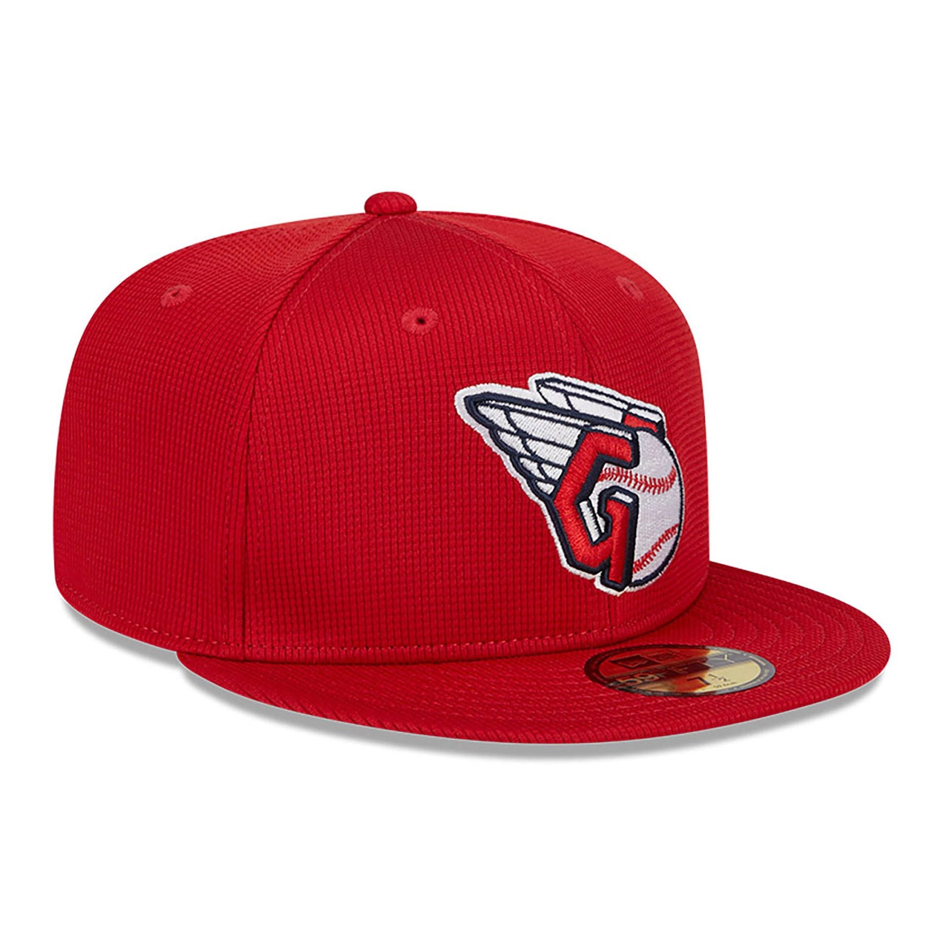 This is a Cleveland Guardians Spring Training Red 59FIFTY Fitted Cap 1