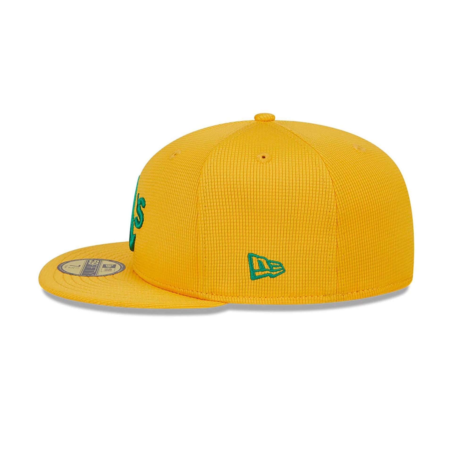 This is a Oakland Athletics Spring Training Yellow 59FIFTY Fitted Cap 7