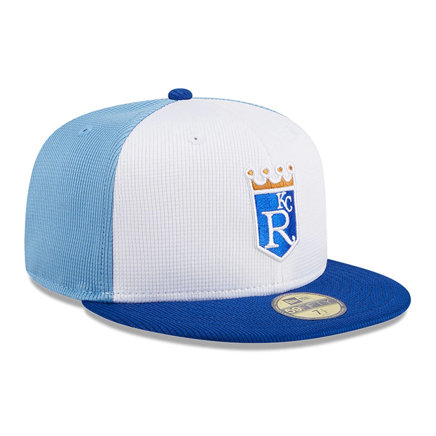 This is a Kansas City Royals MLB Batting Practice Blue 59FIFTY Fitted Cap 4