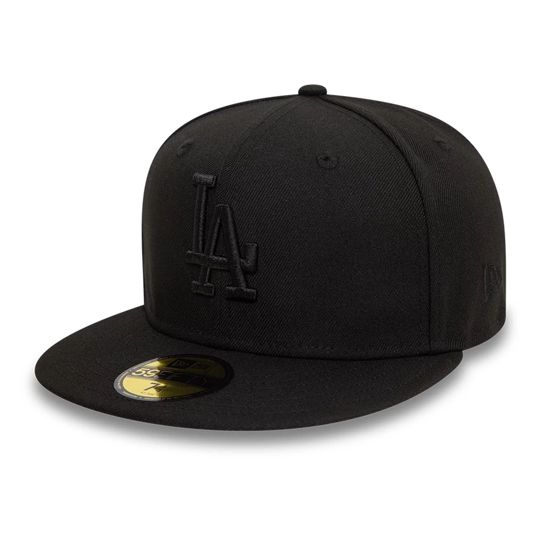 This is a LA Dodgers League Essential Black 59FIFTY Fitted Cap 1