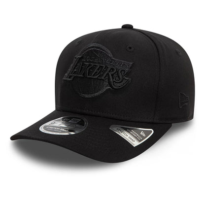 This is a LA Lakers Black On Black 9FIFTY Stretch Snap Cap 1