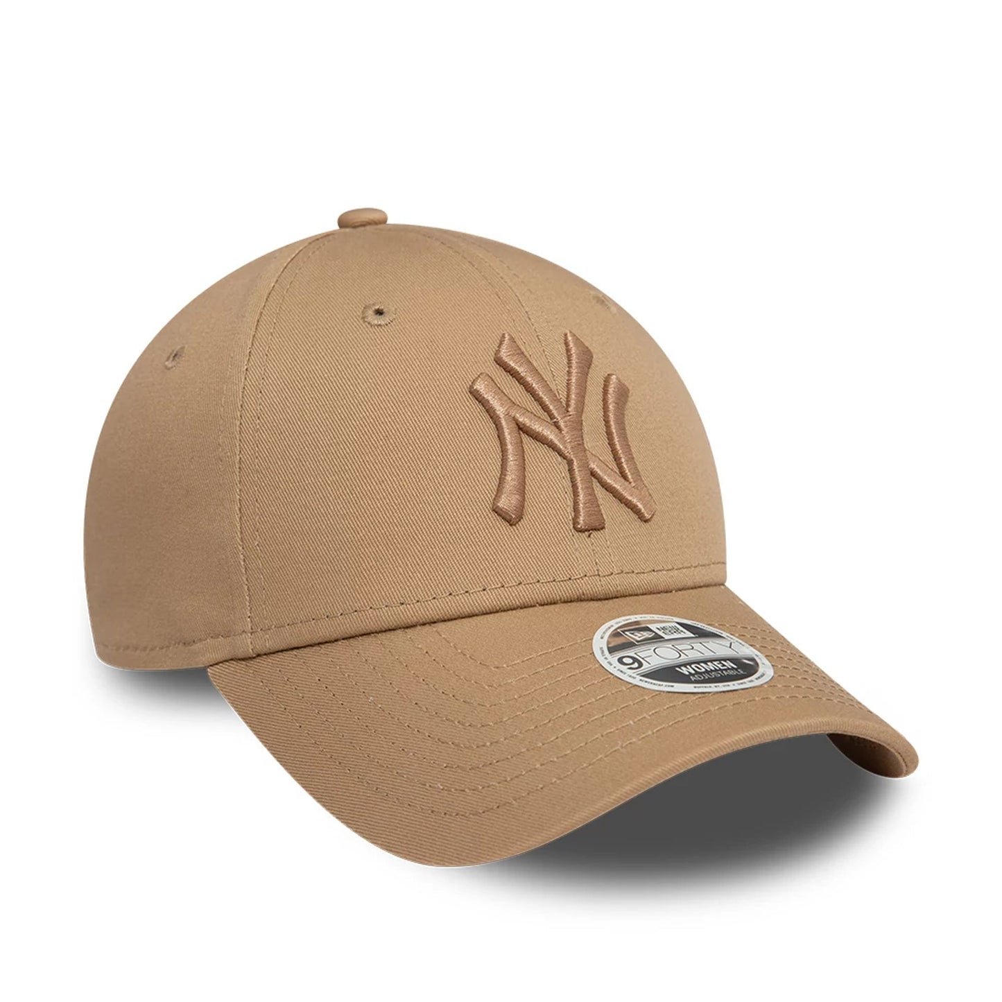 This is a New York Yankees Womens League Essential Light Beige 9FORTY Adjustable Cap 6