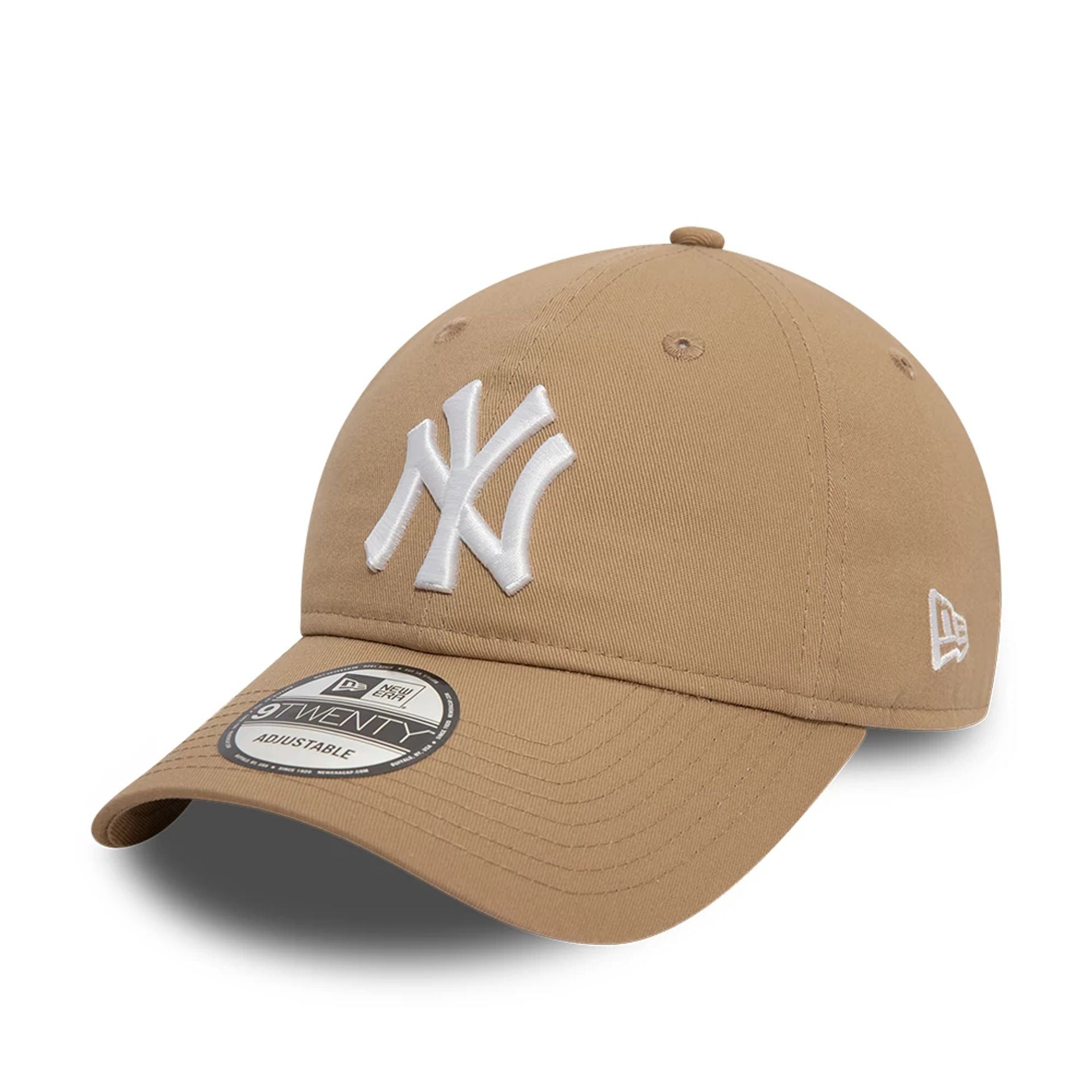 This is a New York Yankees League Essential Light Beige 9TWENTY Adjustable Cap 1