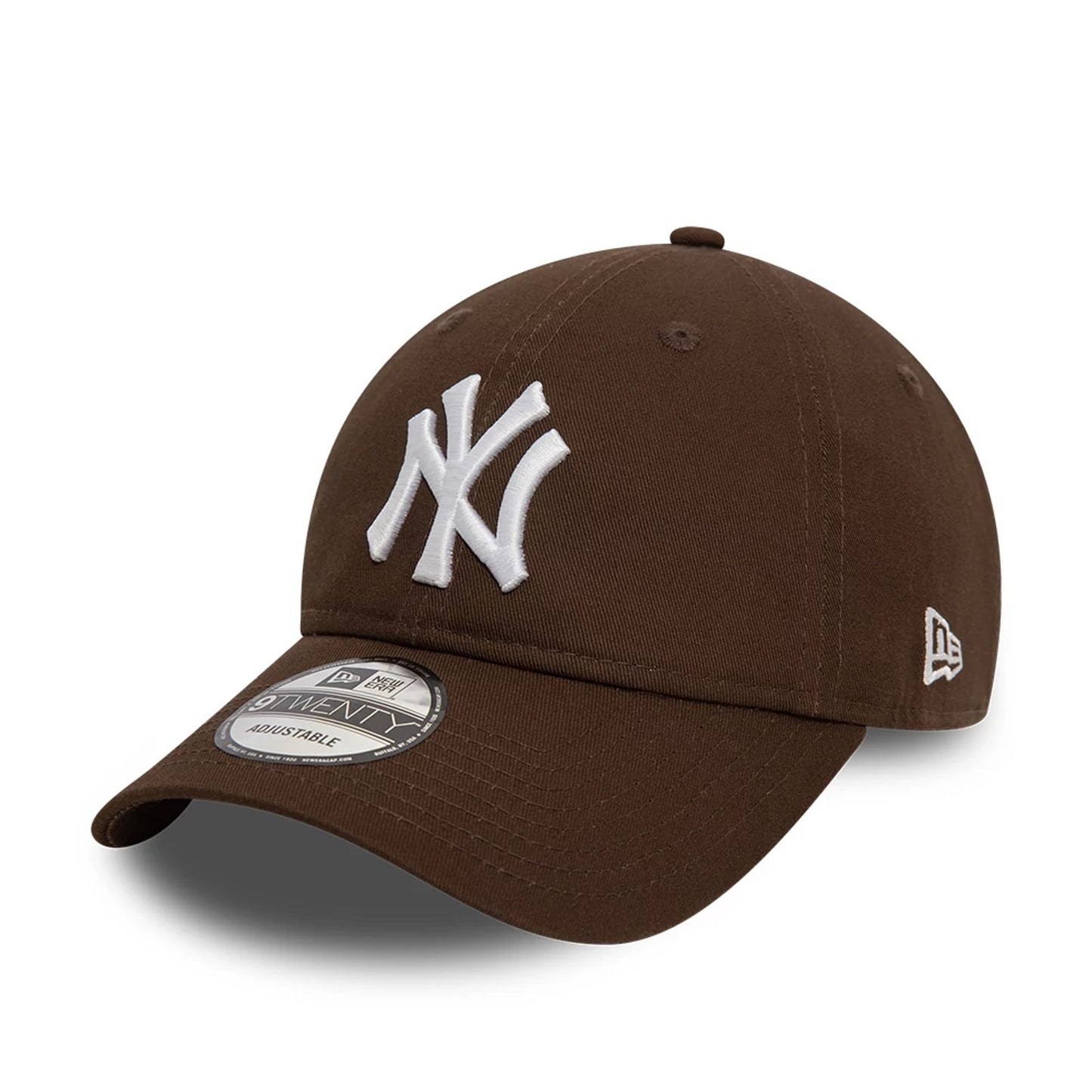 This is a New York Yankees League Essential Dark Brown 9TWENTY Adjustable Cap 1