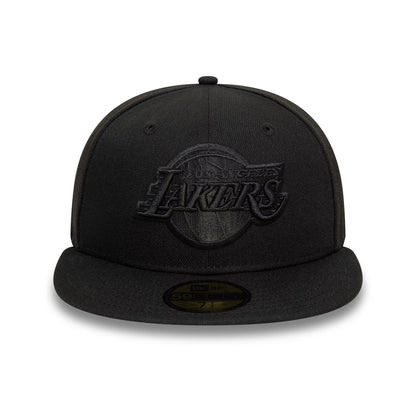 This is a LA Lakers Black On Black NBA Essential Black 59FIFTY Fitted Cap 5