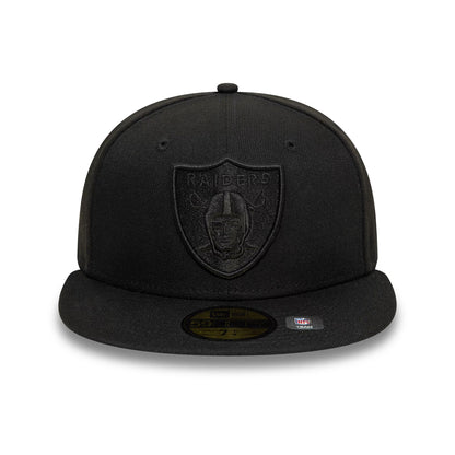 This is a Las Vegas Raiders Black On Black NFL Essential Black 59FIFTY Fitted Cap 5