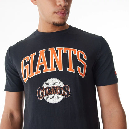 The Male model is wearing San Francisco Giants MLB Batting Practice Black T-Shirt 2