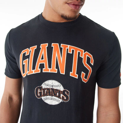 The Male model is wearing San Francisco Giants MLB Batting Practice Black T-Shirt 3