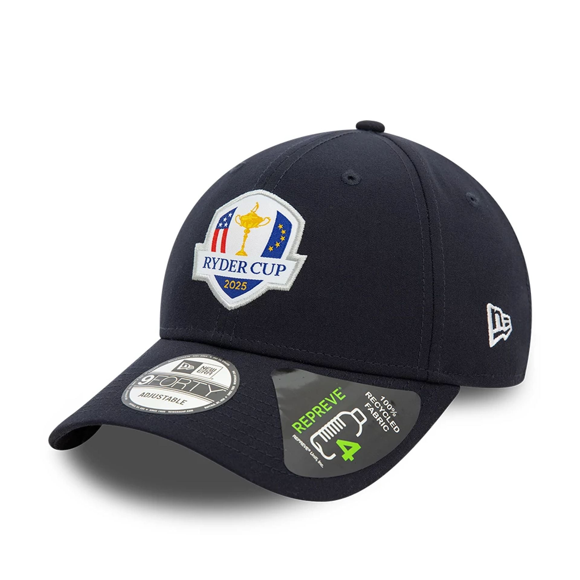 This is a Ryder Cup Europe 2025 Repreve® Navy 9FORTY Adjustable Cap 1