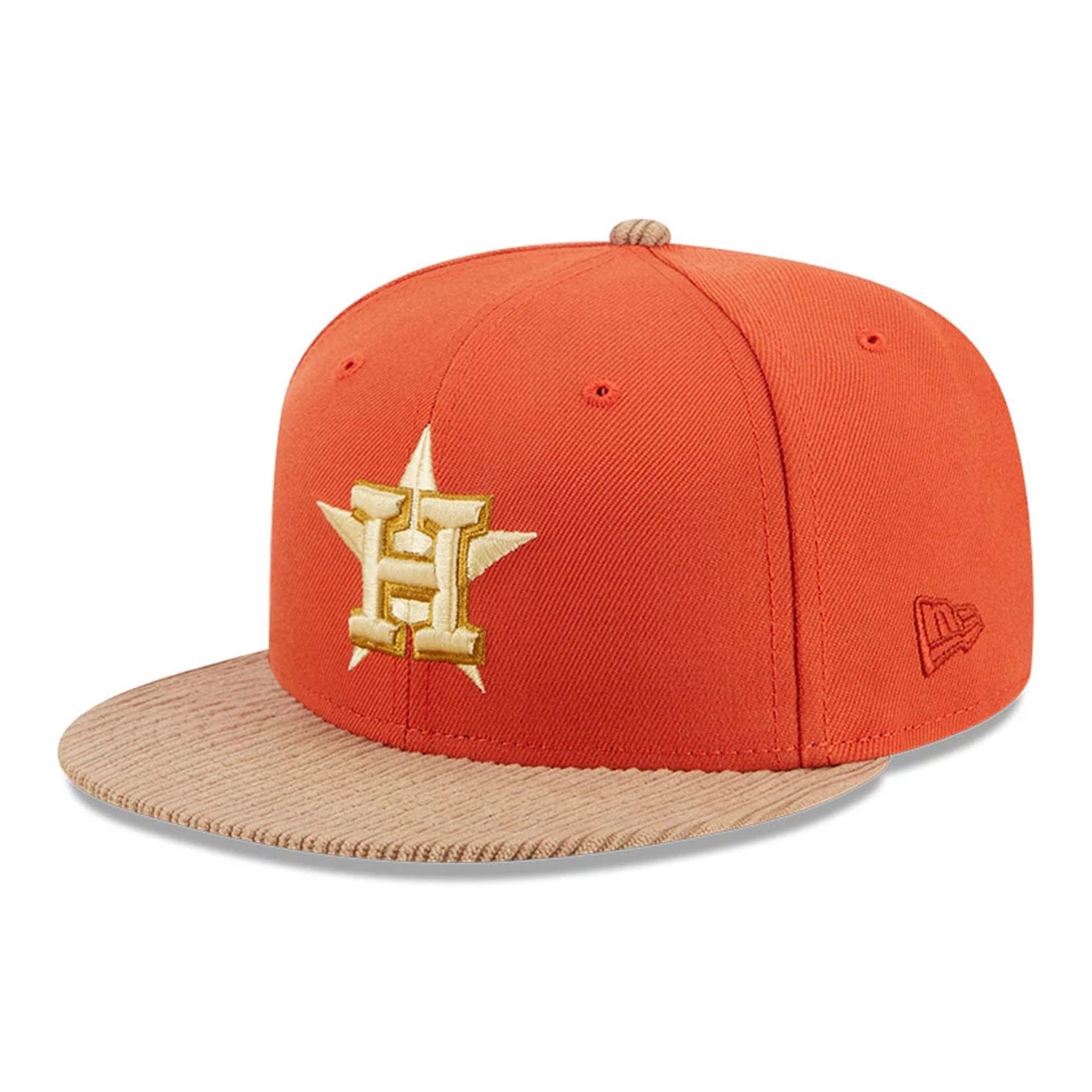 This is a Houston Astros MLB Autumn Wheat Dark Orange 9FIFTY Snapback Cap 1