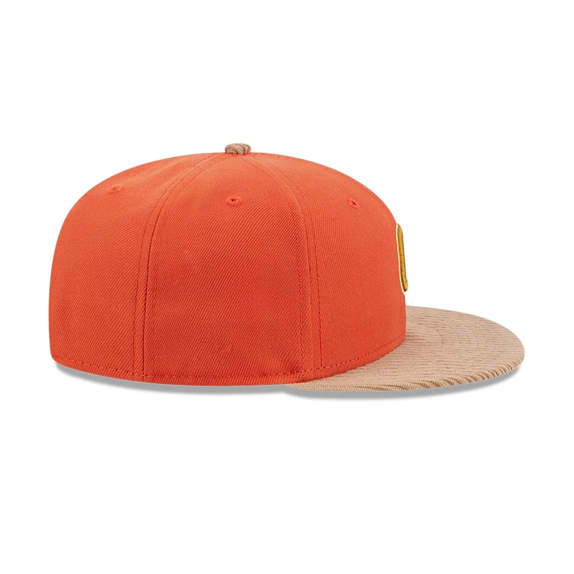 This is a Chicago Cubs MLB Autumn Wheat Dark Orange 9FIFTY Snapback Cap 7