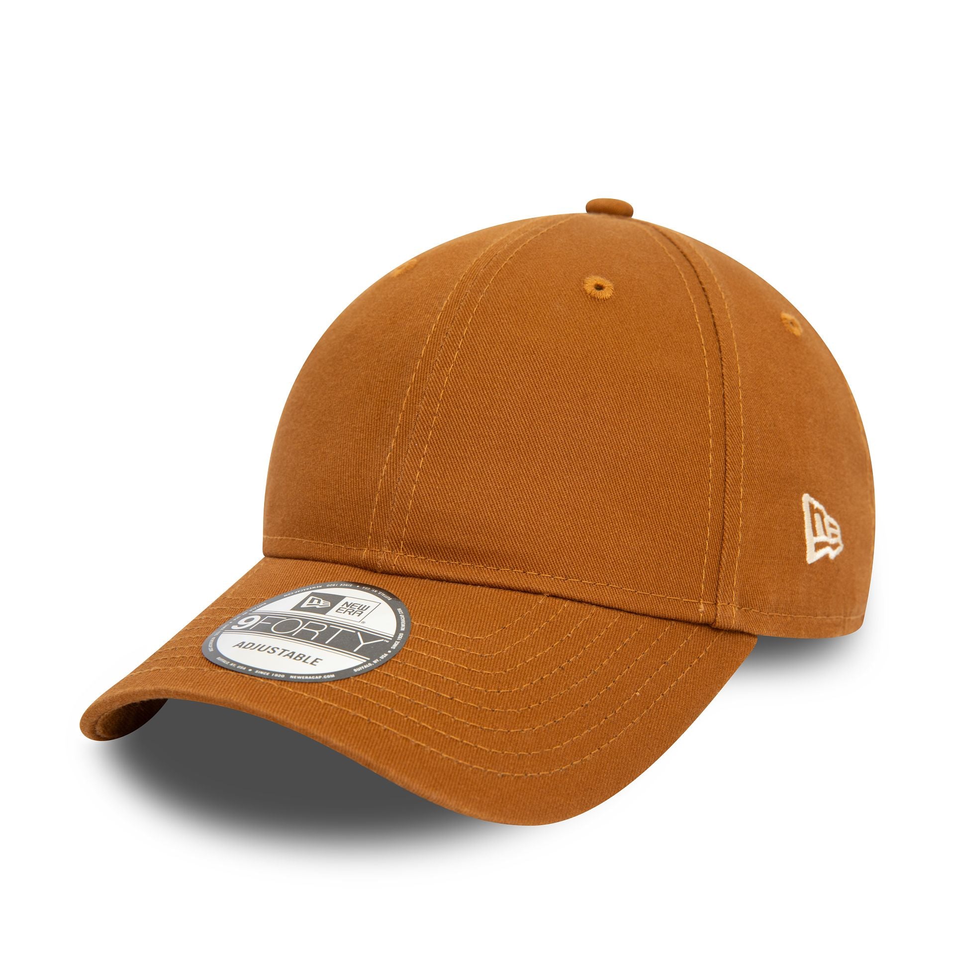 This is a New Era Essential Dark Beige 9FORTY Adjustable Cap 1