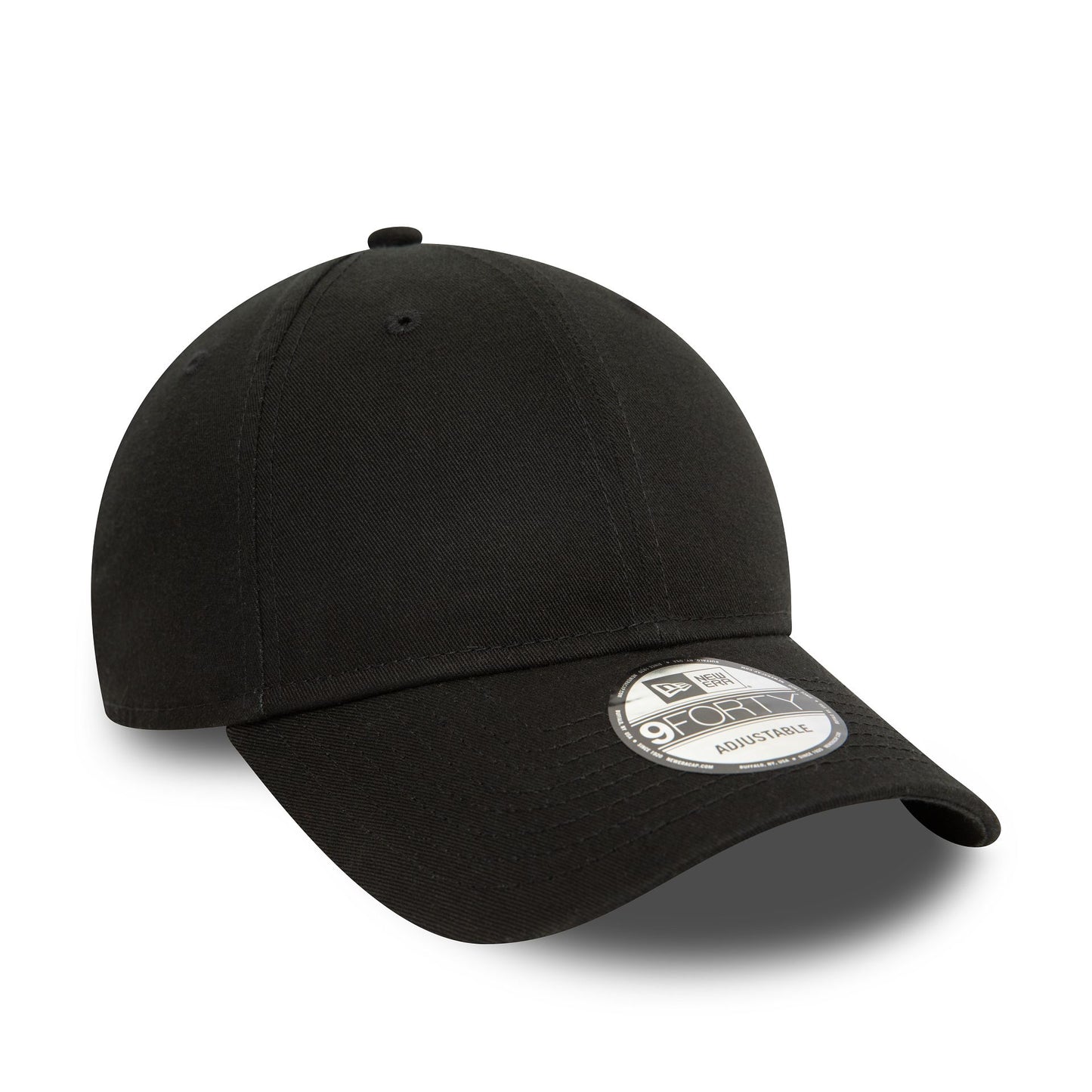 This is a New Era Essential Black 9FORTY Adjustable Cap 3