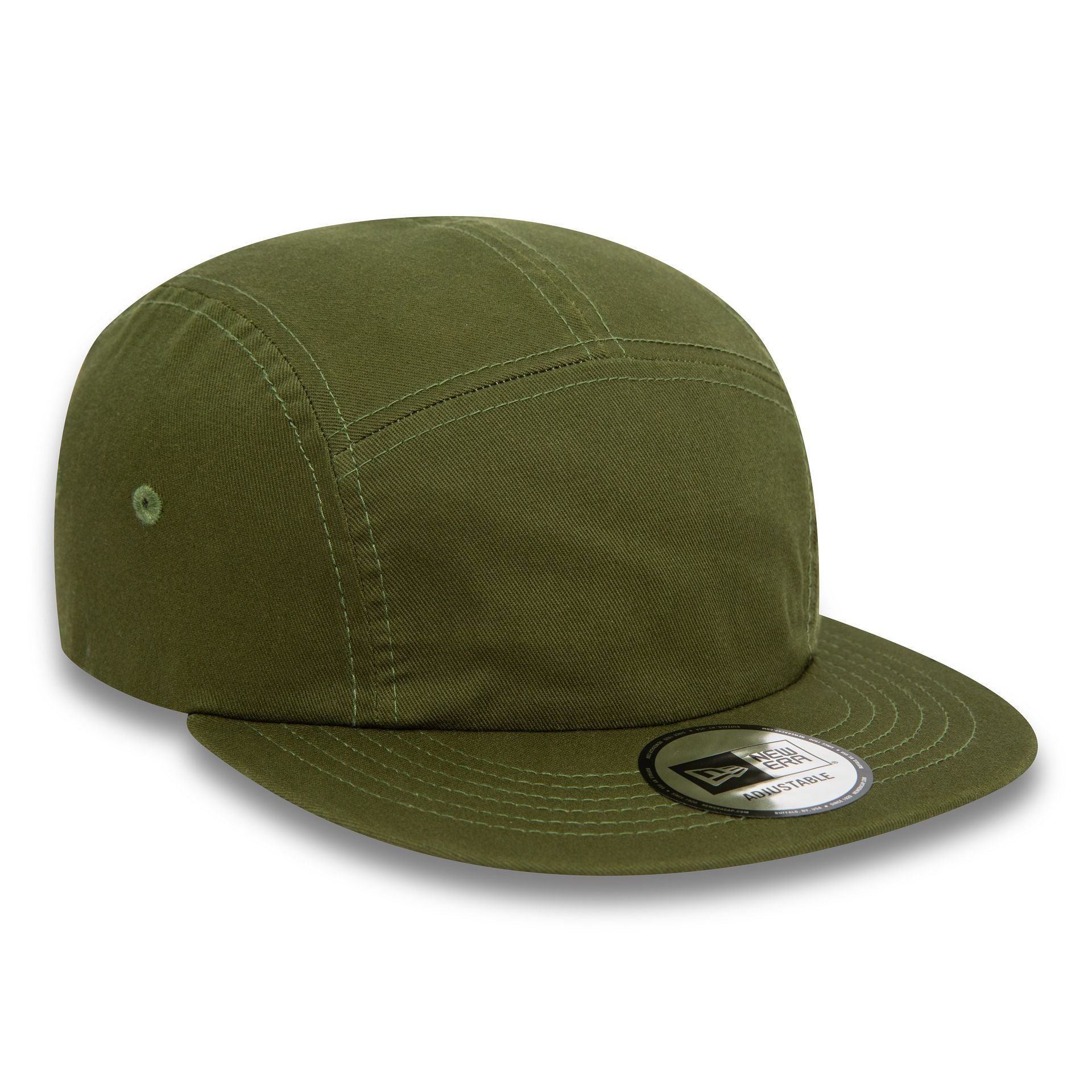 This is a New Era Essential Khaki Camper Adjustable Cap 1