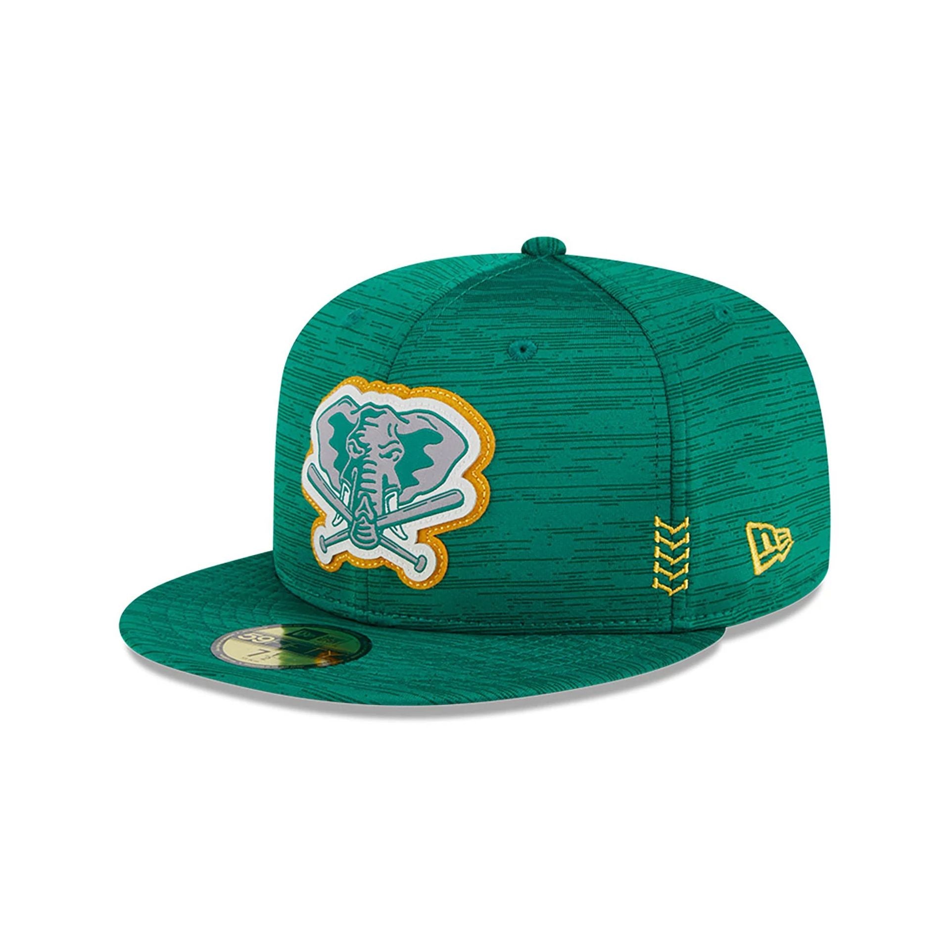 This is a Oakland Athletics Clubhouse Dark Green 59FIFTY Fitted Cap 1