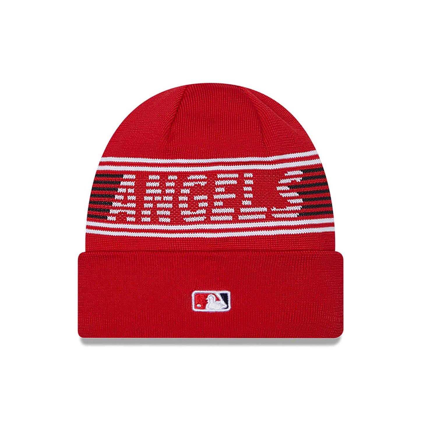 This is a LA Angels City Connect Red Sport Knit Beanie Hat 2