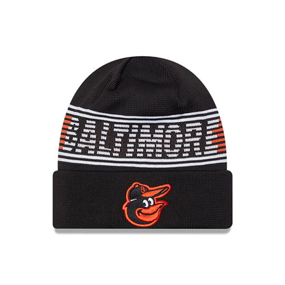 This is a Baltimore Orioles City Connect Black Sport Knit Beanie Hat 1