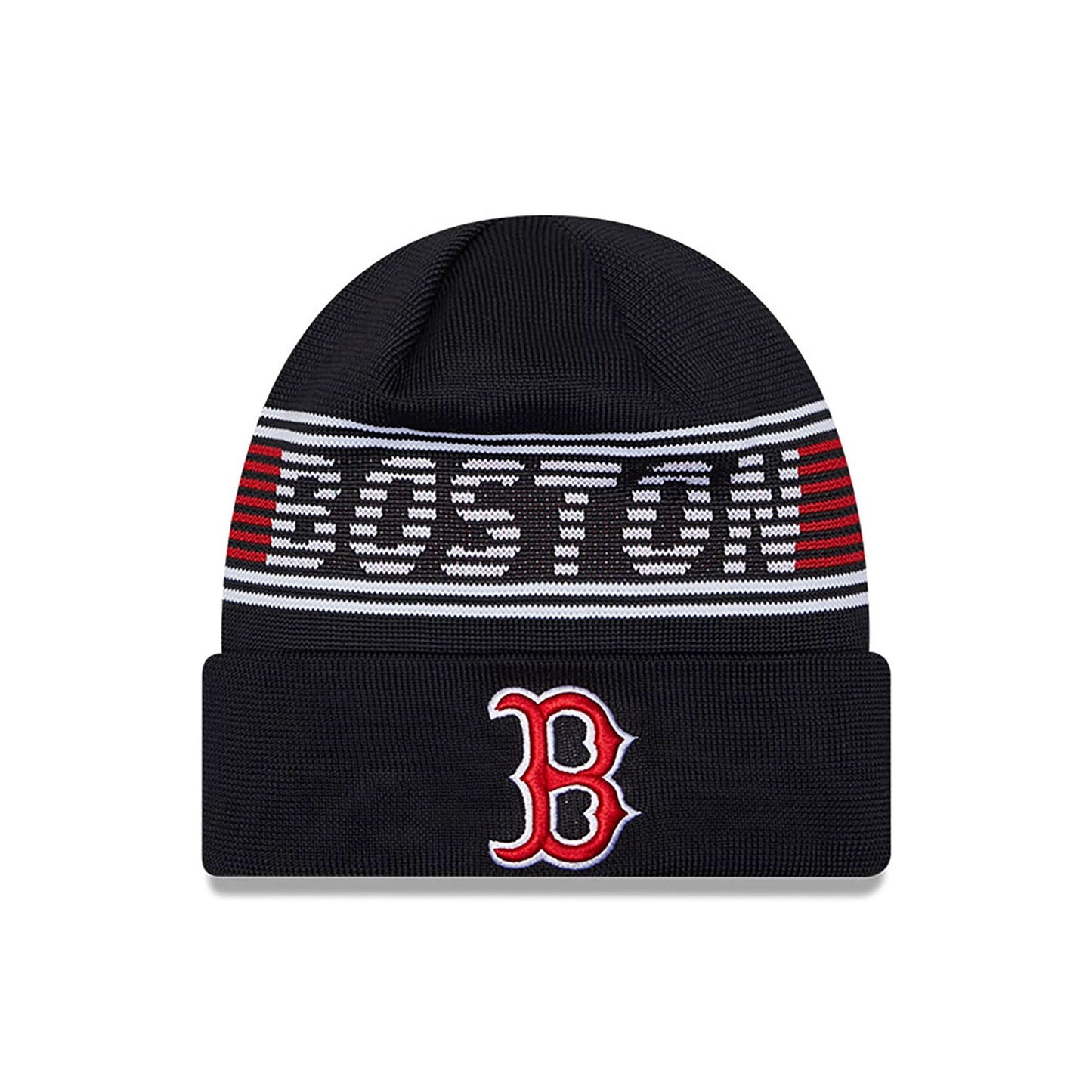 This is a Boston Red Sox City Connect Navy Sport Knit Beanie Hat 1