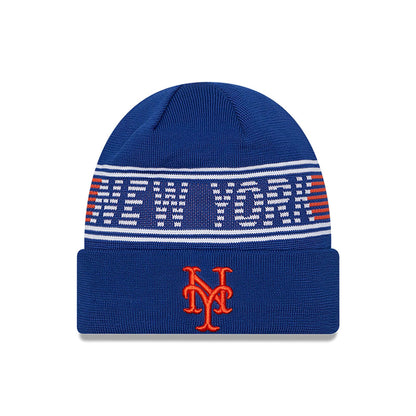 This is a New York Mets City Connect Blue Sport Knit Beanie Hat 1