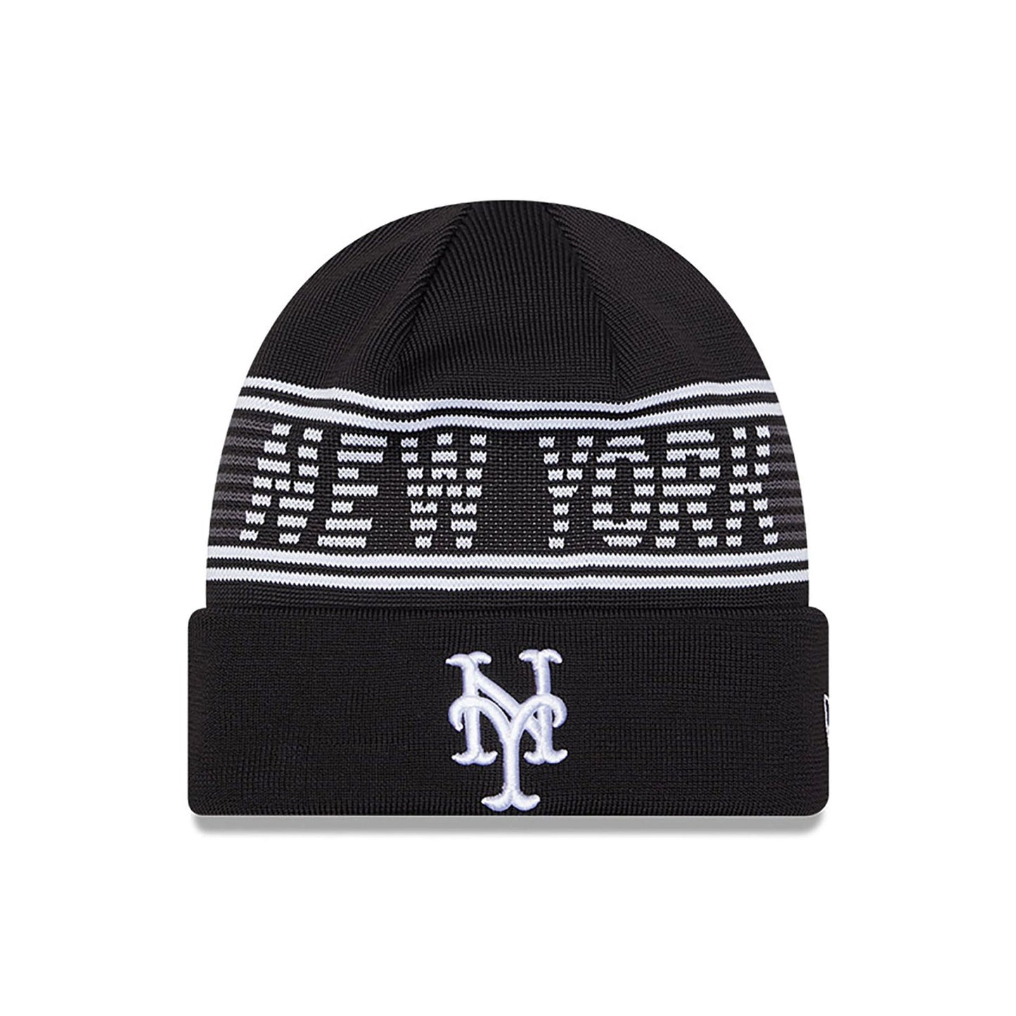 This is a New York Mets City Connect Black Sport Knit Beanie Hat 1