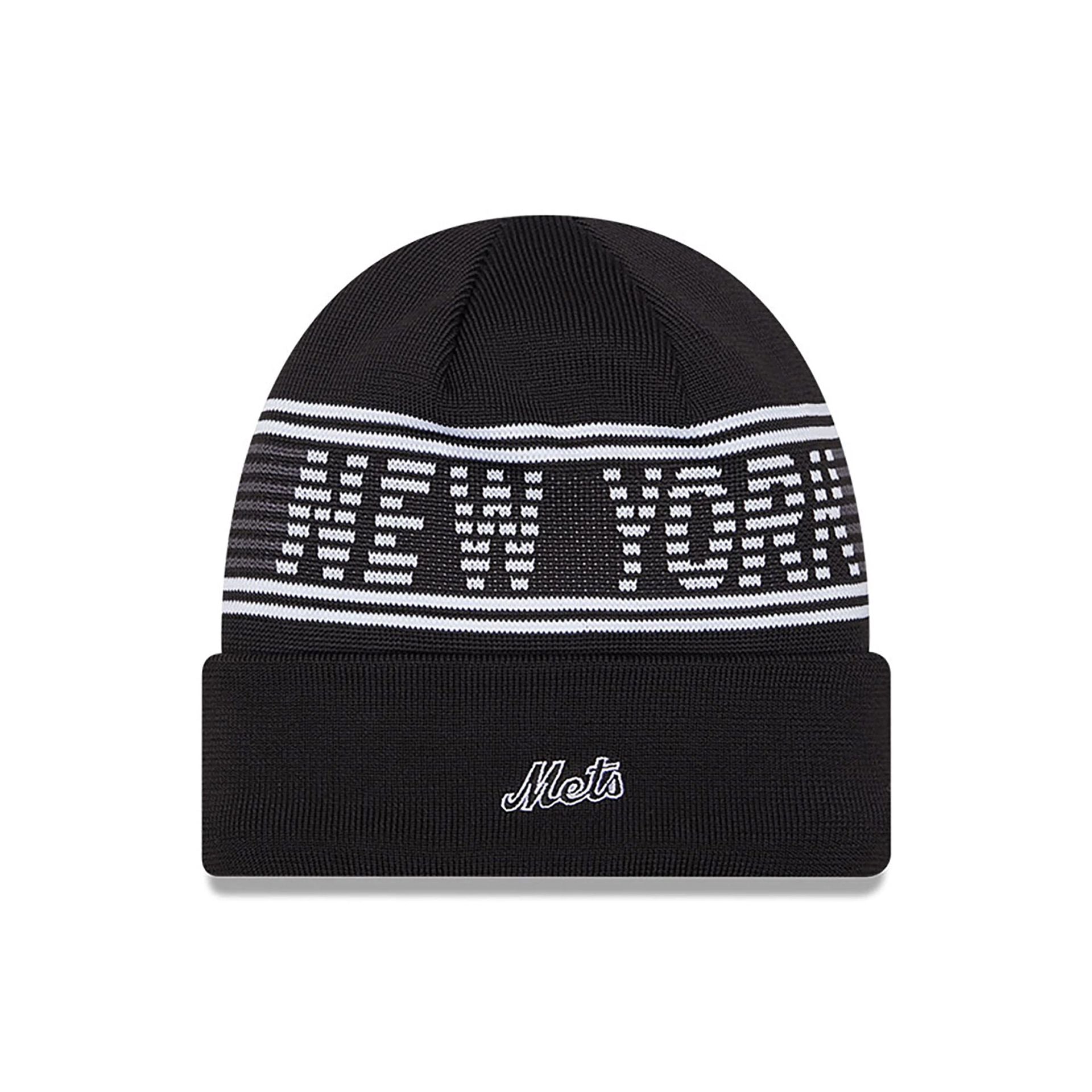 This is a New York Mets City Connect Black Sport Knit Beanie Hat 2