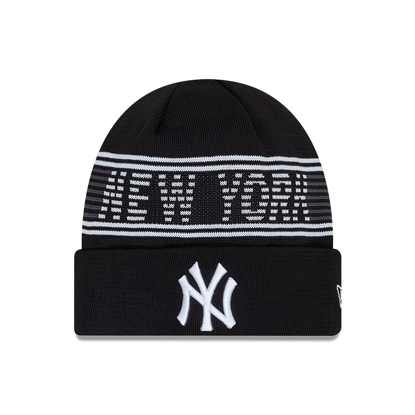 This is a New York Yankees City Connect Black Sport Knit Beanie Hat 1