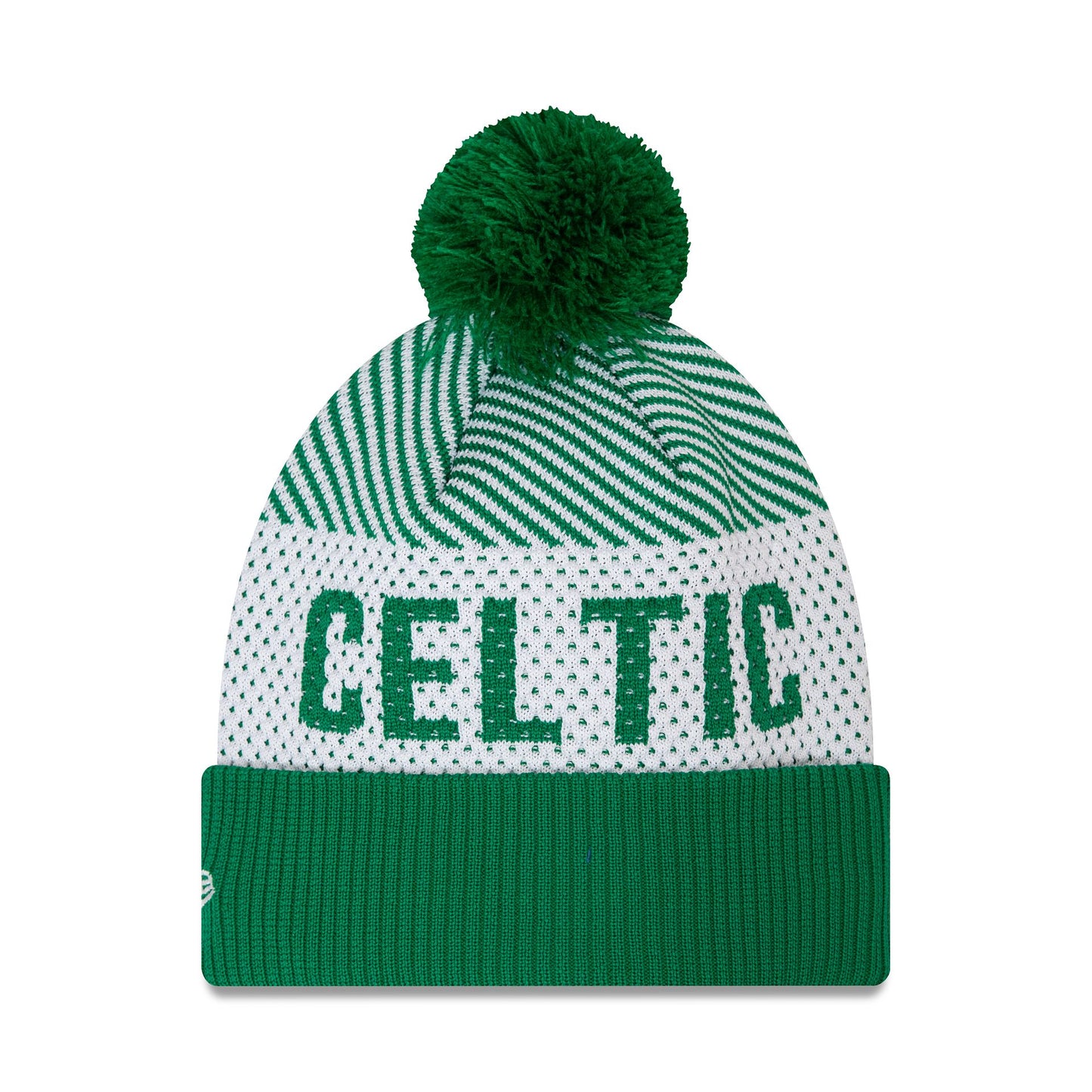 This is a Celtic FC Engineered Green Cuff Knit Beanie Hat 4