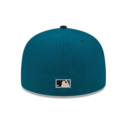 This is a LA Angels Cloud Spiral Dark Green 59FIFTY Fitted Cap 7