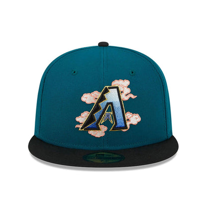 This is a Arizona Diamondbacks Cloud Spiral Dark Green 59FIFTY Fitted Cap 3