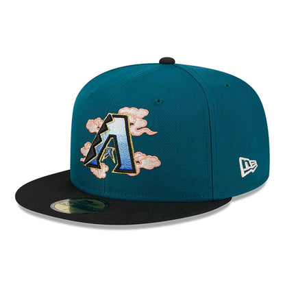 This is a Arizona Diamondbacks Cloud Spiral Dark Green 59FIFTY Fitted Cap 4