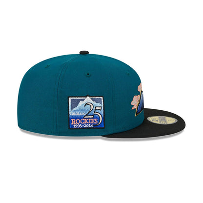 This is a Colorado Rockies Cloud Spiral Dark Green 59FIFTY Fitted Cap 6