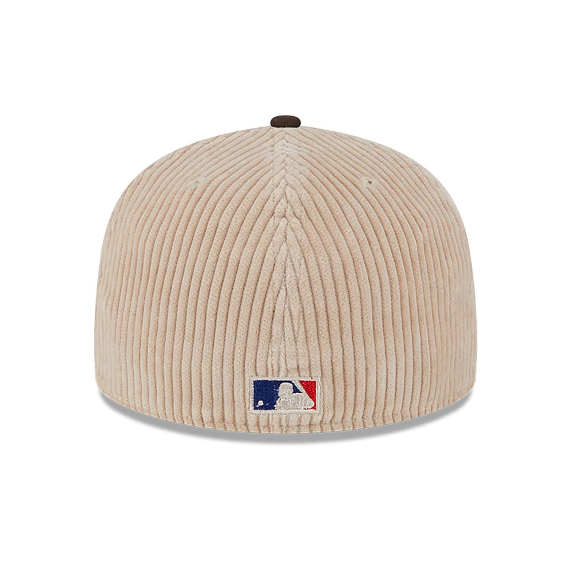 This is a Atlanta Braves Fall Cord Beige 59FIFTY Fitted Cap 7