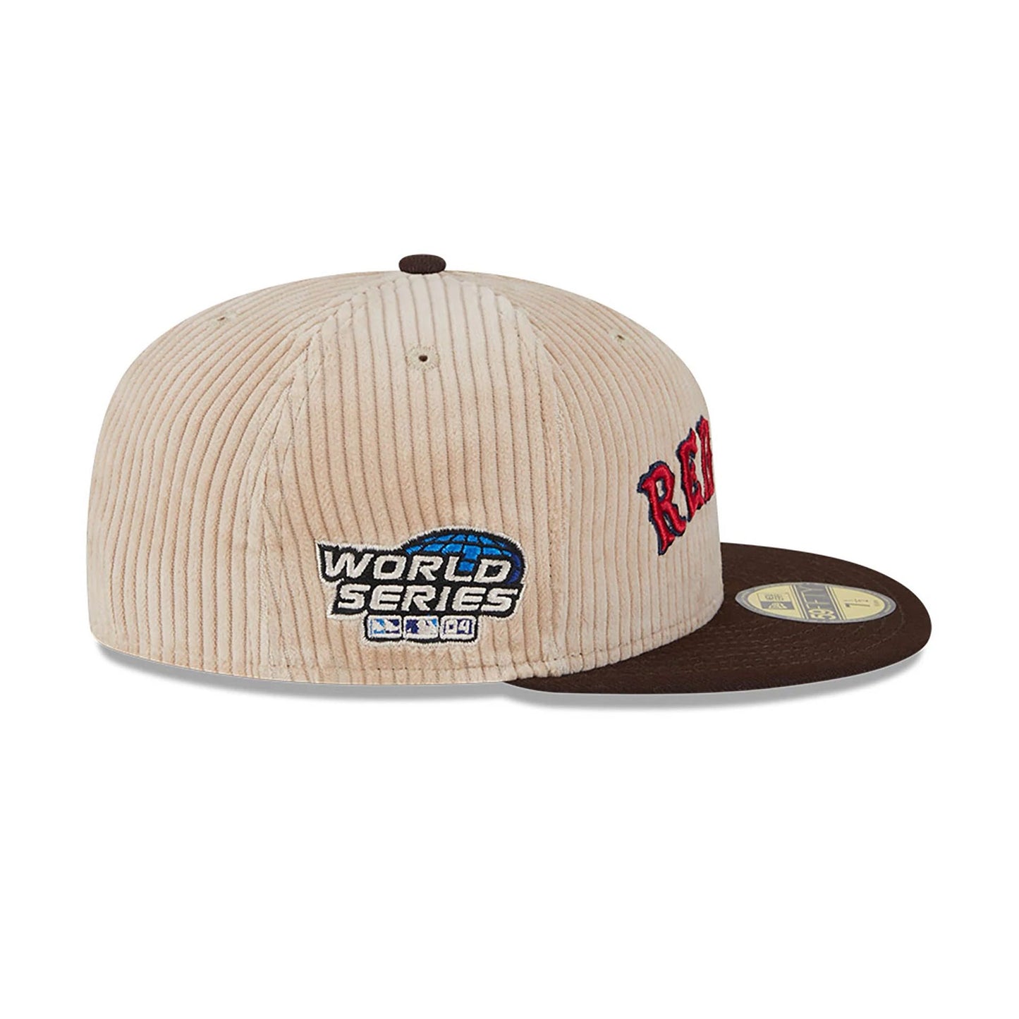 This is a Boston Red Sox Fall Cord Beige 59FIFTY Fitted Cap 6