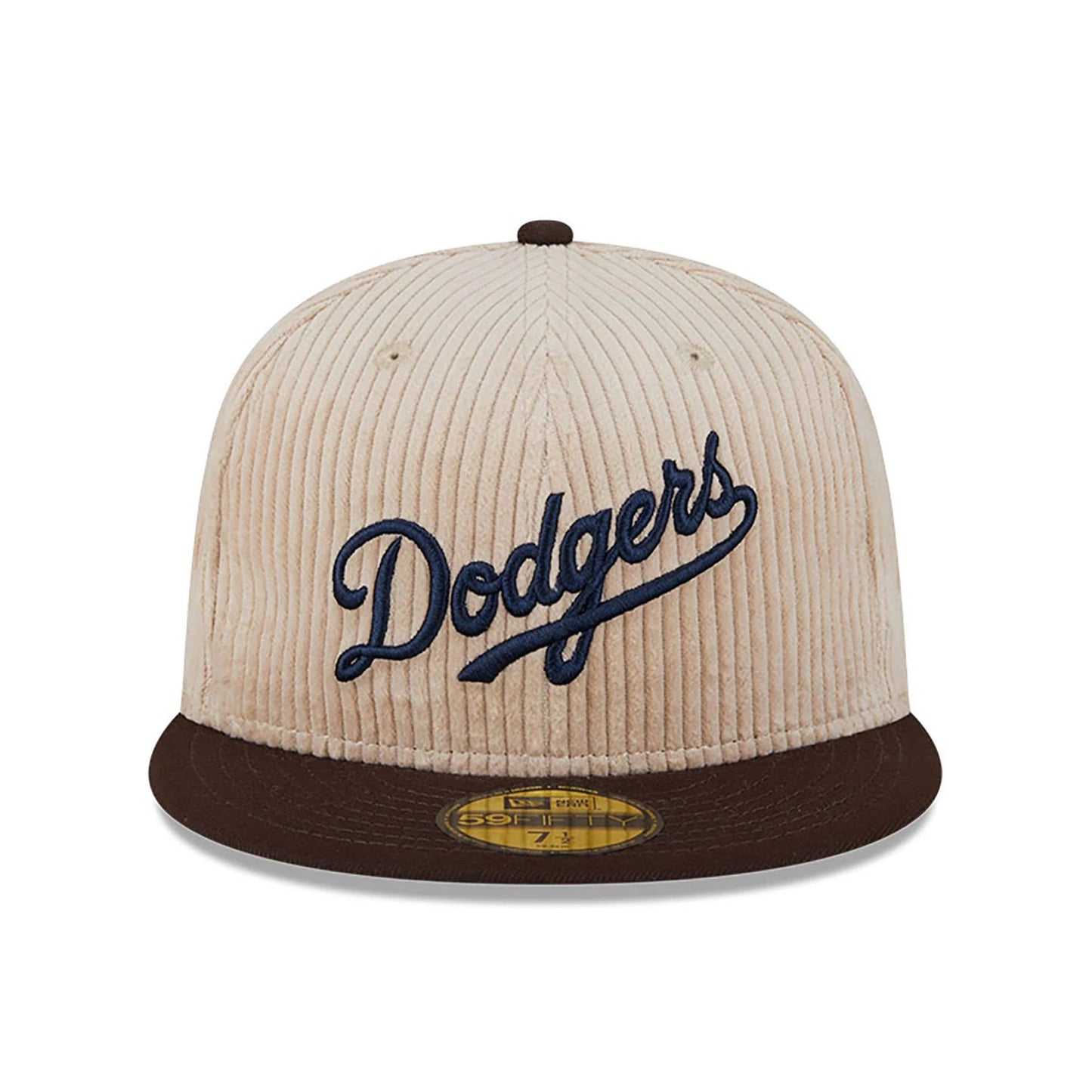 This is a LA Dodgers Fall Cord Beige 59FIFTY Fitted Cap 3