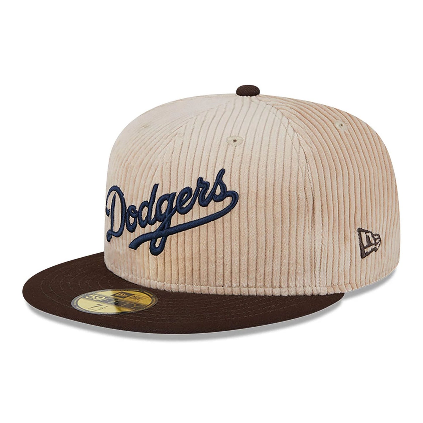 This is a LA Dodgers Fall Cord Beige 59FIFTY Fitted Cap 4