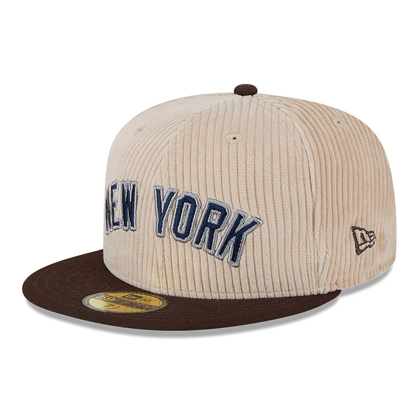 This is a New York Yankees Fall Cord Beige 59FIFTY Fitted Cap 4