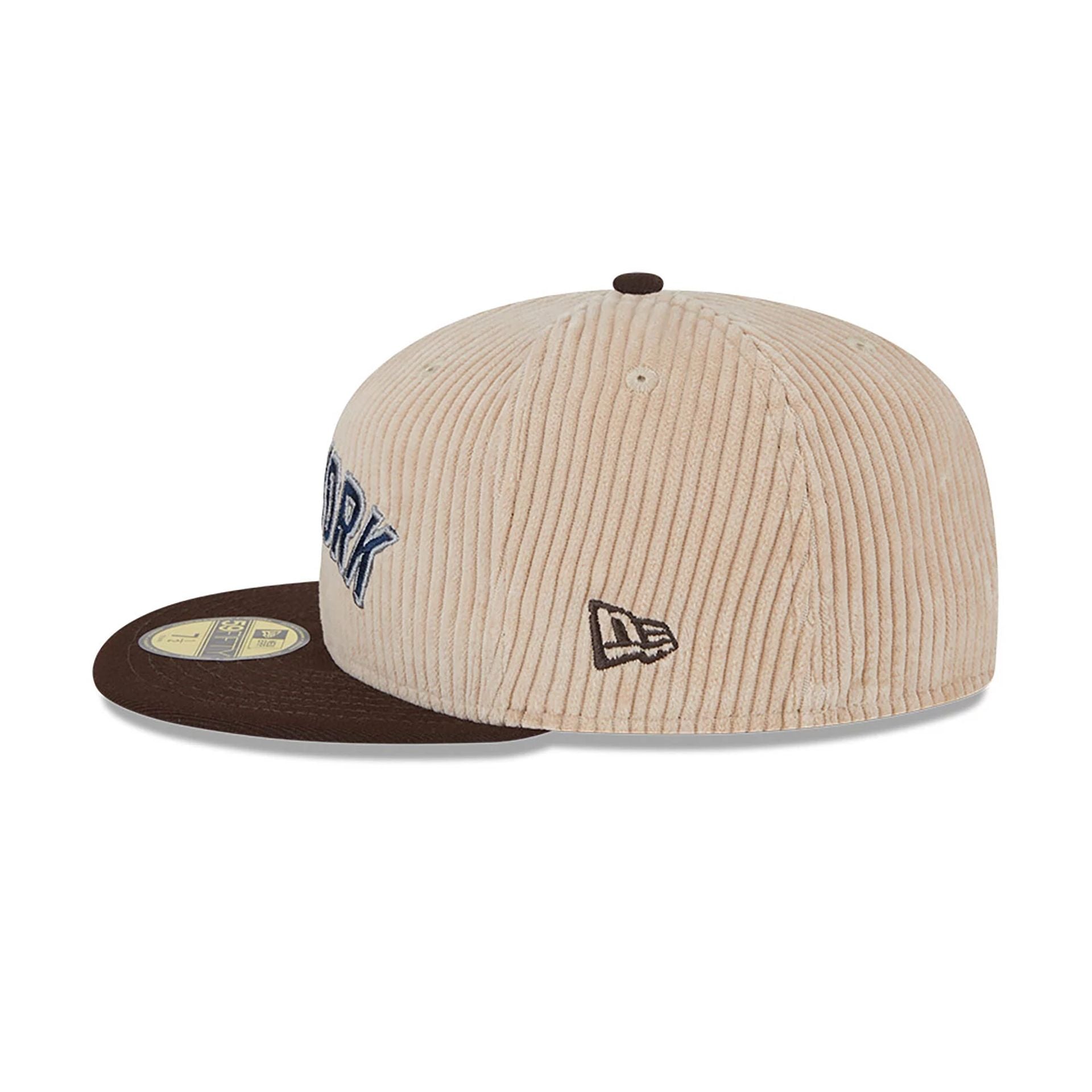 This is a New York Yankees Fall Cord Beige 59FIFTY Fitted Cap 5