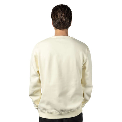 The Male model is wearing LA Dodgers Snowboard Off White Crew Neck Sweatshirt 9