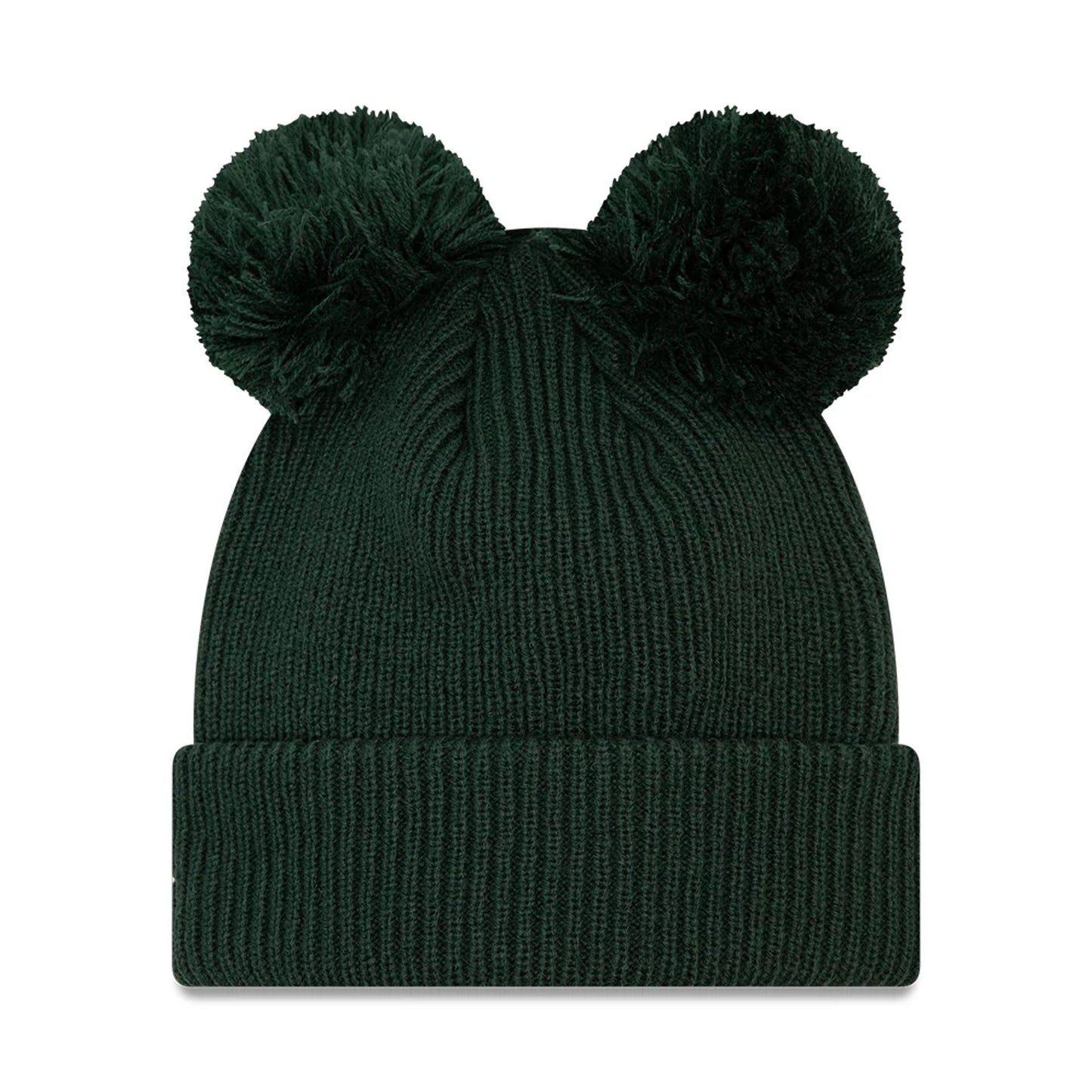 This is a New York Yankees Rib Pom Dark Green Womens Bobble Knit Beanie Hat 2