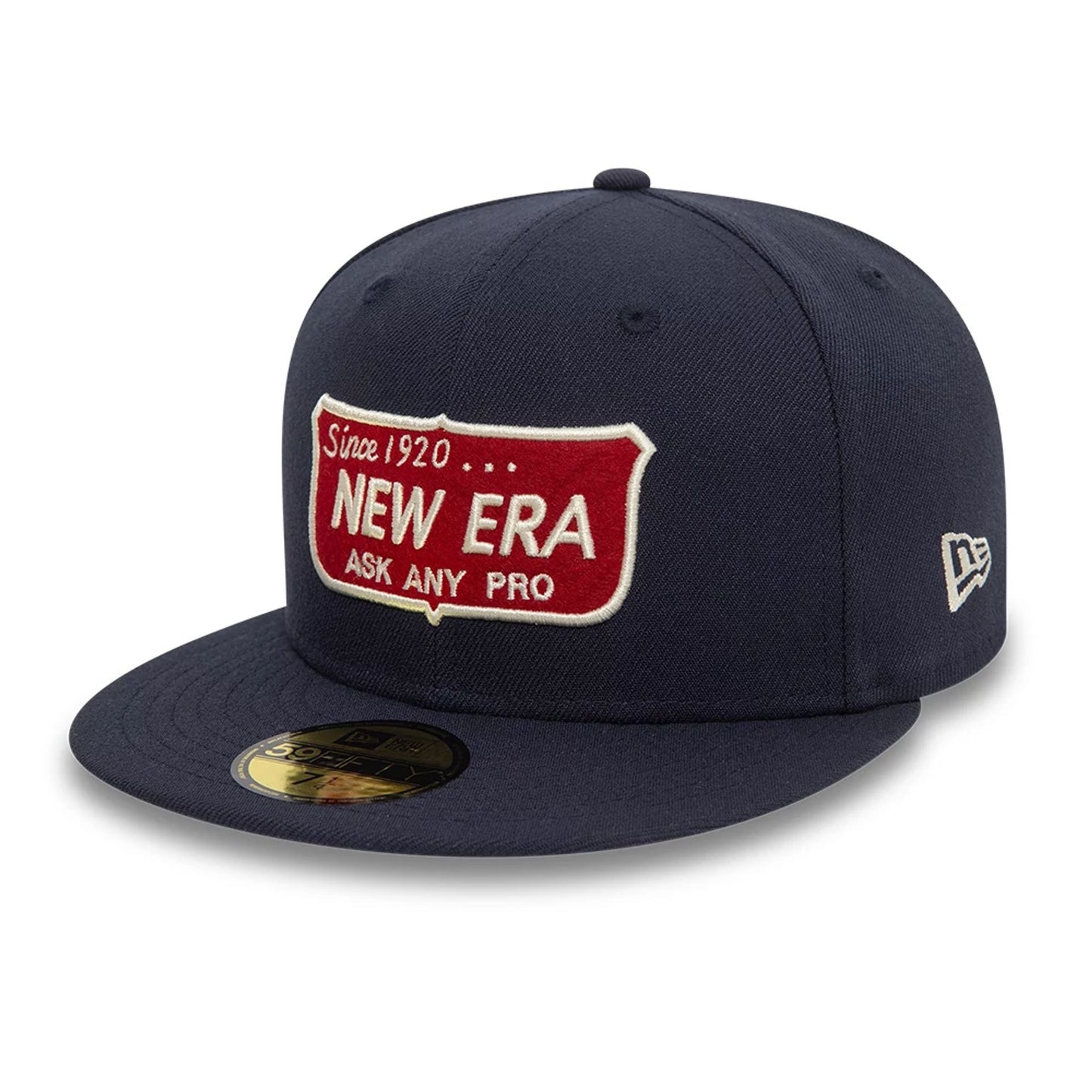 This is a New Era Shield Navy 59FIFTY Fitted Cap 1